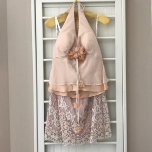 Halter top and skirt combo